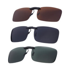 Set van 3 gepolariseerde clip-on zonnebrillen voor bijziendheid - Gepolariseerde clip-on veiligheidsbrillen