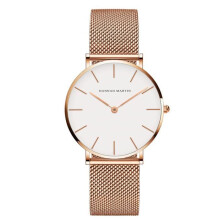 LINGYUE Orologio da donna di alta qualità, orologio da polso al quarzo impermeabile in acciaio inossidabile di lusso con maglia in oro rosa