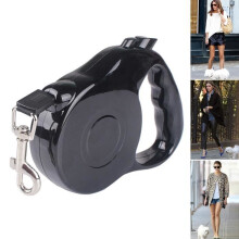 Guinzaglio retrattile - Noname - 5 m - Nylon - Nero - Per cani di taglia media