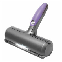 Fur Daddy Pet Hair Brush - Purple and Grey - Reusable - LED Light - Sonic System