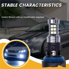 2X Car High Brightness White Light LED Daytime Running Light PH24W Suitable for 3008 2011 C5 2010-2012