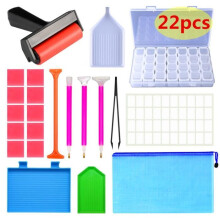 Accessoires voor diamantschilderen - Diamanten - 22 stuks - Geavanceerde gereedschappen - Gemengd - Diverse kleuren