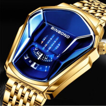 Herenhorloge - Luxe topmerk - Coole locomotief - Waterdicht - Roestvrij staal - Quartz - Blauwgoud