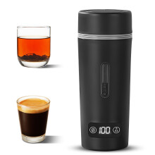 Hervidor de 1,5 tazas 350ml 208x65x82mm Negro/Blanco