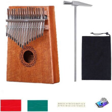Kalimba 17-koskettiminen peukalo piano soitin lisävarusteineen ihanteellinen lahja aloittelijoille