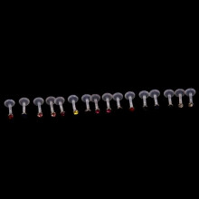 16X Πολύχρωμα κοσμήματα piercing χειλιών με στρας Labret