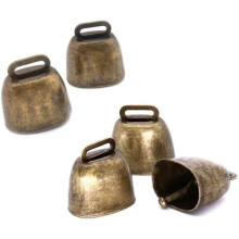 Juego de 5 cascabeles de cobre para vacas, caballos, ovejas, gatos y animales pequeños (bronce)