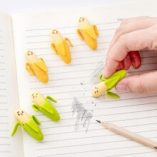 Juego de 2 gomas de borrar de fantasía - Plátano