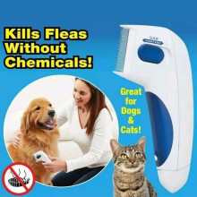 Pente elétrico para piolhos, pente para cães, escova aspiradora para cães, elimina pulgas e piolhos, pente de higiene branco + HB6E3