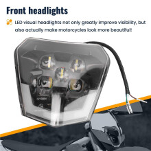 2X Dirt Bike LED Headlight for Enduro Motorcycle Pit Bike ATV TC FE TE EXC XCW SXF SX 125 250 300 350 450 500 530