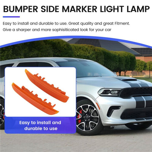 4Pair Front Left Right Bumper Side  Light Lamp Plastic 68476819AA 68476818AA for  Durango 2021-2023 2