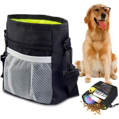 Borsa per dolcetti - Pratica - Nera - Tracolla regolabile - Resistente - Ideale per l'addestramento