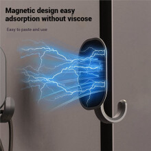 10PCS Strong Magnet Storage Hook Kitchen Refrigerator Multi-Purpose Hook Bathroom Door Wall Rack Coat Bag Towel Hanger