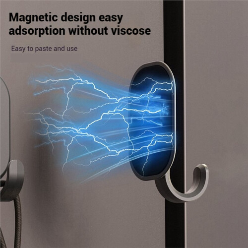10PCS Strong Magnet Storage Hook Kitchen Refrigerator Multi-Purpose Hook Bathroom Door Wall Rack Coat Bag Towel Hanger