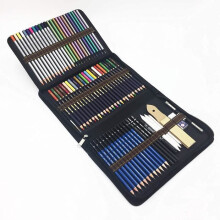 Kit de dibujo y bocetos con lápices de colores, 71 piezas para niños. Incluye lápices de colores, acuarela y dibujo.