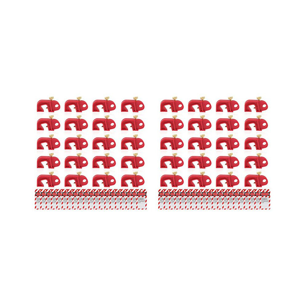 40X Circuit Breaker Lockout Device Lockout Tagout Tag Kit Breakers Lockout Universal Electrical For Lock Out Tag Out Set 6033301717906
