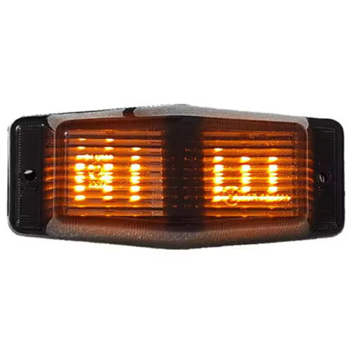 4X Smoked Amber Front Grill Light LED  Lamp for     Lorry Front Double Burner Indicator Light 2
