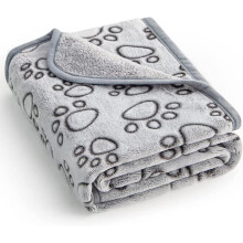 High Quality Soft Washable Blanket 76 x 104 cm Puppy Essentials Christmas Gifts for Dogs (Grey).