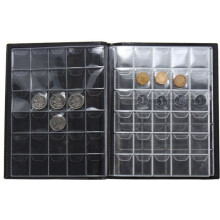 Muntalbum - TEMPSA - Draagbaar - 200 munten - Bruin - Numismatiek
