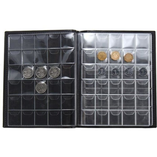 Álbum de Monedas - TEMPSA - Portátil - 200 monedas - Marrón - Numismática
