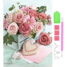 Kit de pintura de diamantes 5D DIY con diseño de flores para decoración del hogar [Z885]