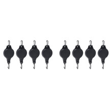 Polea para Plantas Colgador Retráctil Polea para Plantas Rueda de Altura Ajustable para Plantas Colgantes en Interiores (8PCS) NEGRO