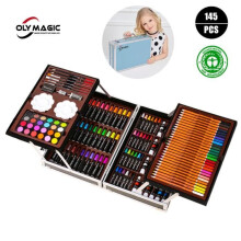 OLY MAGIC - Premium Deluxe -maalaus- ja piirustussetti - 145 osaa - Täydellinen lapsille (> 5 vuotta), aloittelijoille ja taiteilijoille