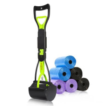 Poop Scooper - TD - 60 x 13.5 cm - Long Handle - 120 Biodegradable Bags - Ergonomic