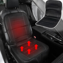 Cuscino riscaldato per sedile - XUKEY - 12V universale - Nero - 98 x 46 cm - Protezione termica intelligente