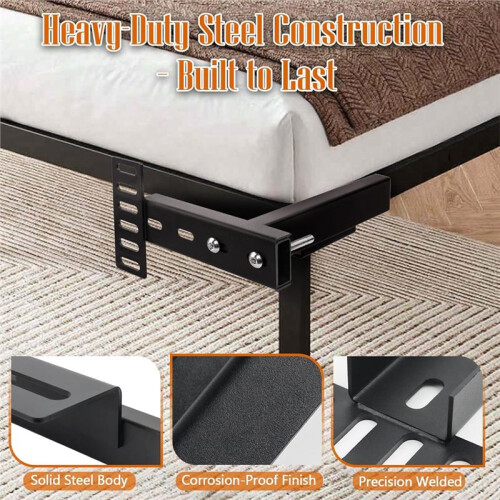 Heavy Duty Headboard Bracket Kit, Universal Bed Frame Stabilizer , Fits Twin Full Queen Size 2