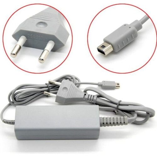 Μετασχηματιστής AC - Nintendo - Wii U - Ενσύρματος φορτιστής - 4.75V 1.6A - Γκρι ABS