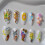 (S) Color Block Rhinestone Press On Nails - 10pcs 1