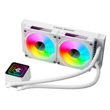 COOLMOON 240 Water Cooled Radiator All-In-One for Desktop Computer Pwm Temperature Controlled Argb Cooling Fan CPU Radiator,B