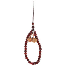 4Stk Beaded Phone Wrist Rope Aus Blutsonnenholz, Hellbraun,