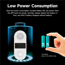 WiFi SOS Ljud- och Ljuslarm 130dB Nödsamtal med en Knapp, App, Fjärrkontroll, Hemlarmsiren