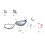 2Pair Headlight Bracket Repair Kits A2138203904 A2138204004 for   E Class W213 21-24  Light Fixed Claw 9