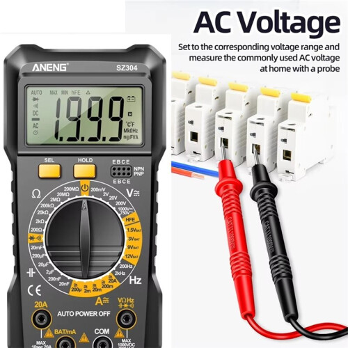 ANENG SZ304 Multifunction Digital Multimete True RMS Handheld High Precision Tester NCV AC/ Votage Current Resistance Ohm Tool 1