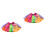 2Pièces Jupe Tutu Multicouche Arc-En- Tulle Élastique 4