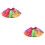 2Pièces Jupe Tutu Multicouche Arc-En- Tulle Élastique 6
