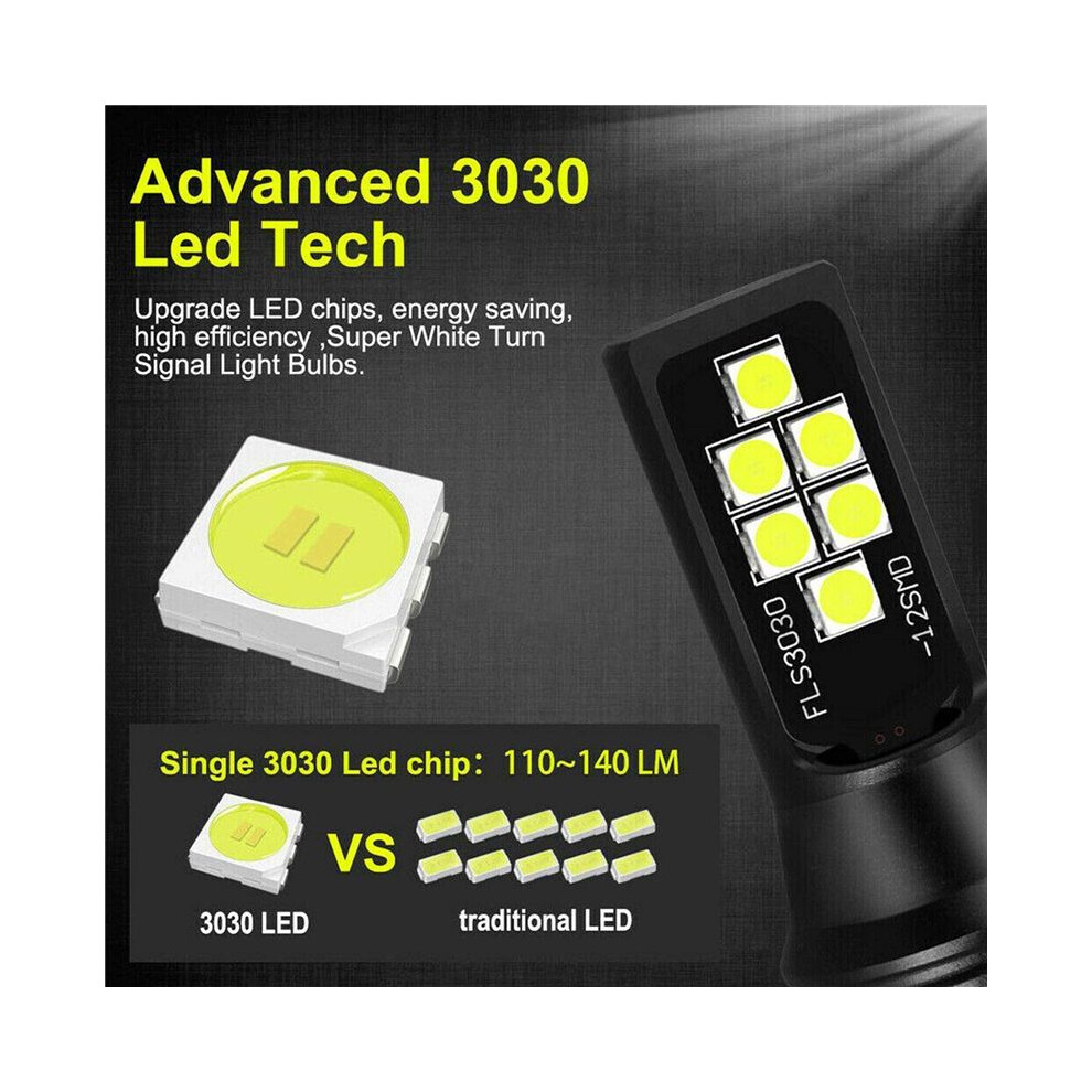 8X Hb4 9006 Led Fog Bulb Advanced 3030 Smd Daytime Running Drl Lamp, Cool 6000K Light/White 6033745078540