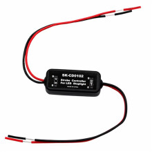 2X Strobe Controller Remlicht Knipperlicht Module voor Auto LED Remlicht Lamp 12V-16V LED Knipperlicht Achter Stop, SK-CD0102