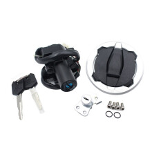 Motorcycle Ignition Gas Fuel Tank Cap Cover Lock Set with Keys for Versys-X300 KLE 300 2017-2021