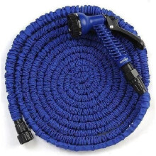 Tubo da giardino estensibile SWISSANT - 60 m Blu - Pistola a spruzzo a 7 funzioni