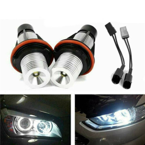 4 para 8000 K Biały LED Angel Eye  Efekt Aureoli żarówki do  E39 E53 E60 E63 E64 E66 E87 5 6 7 X3 X5 2
