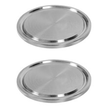 Stainless Steel Clamp Plugs, 2PCS Clamp End Cap, 1.5 Inch 304 Stainless Steel Sanitary Plug, for 2In Od Clamp Cover