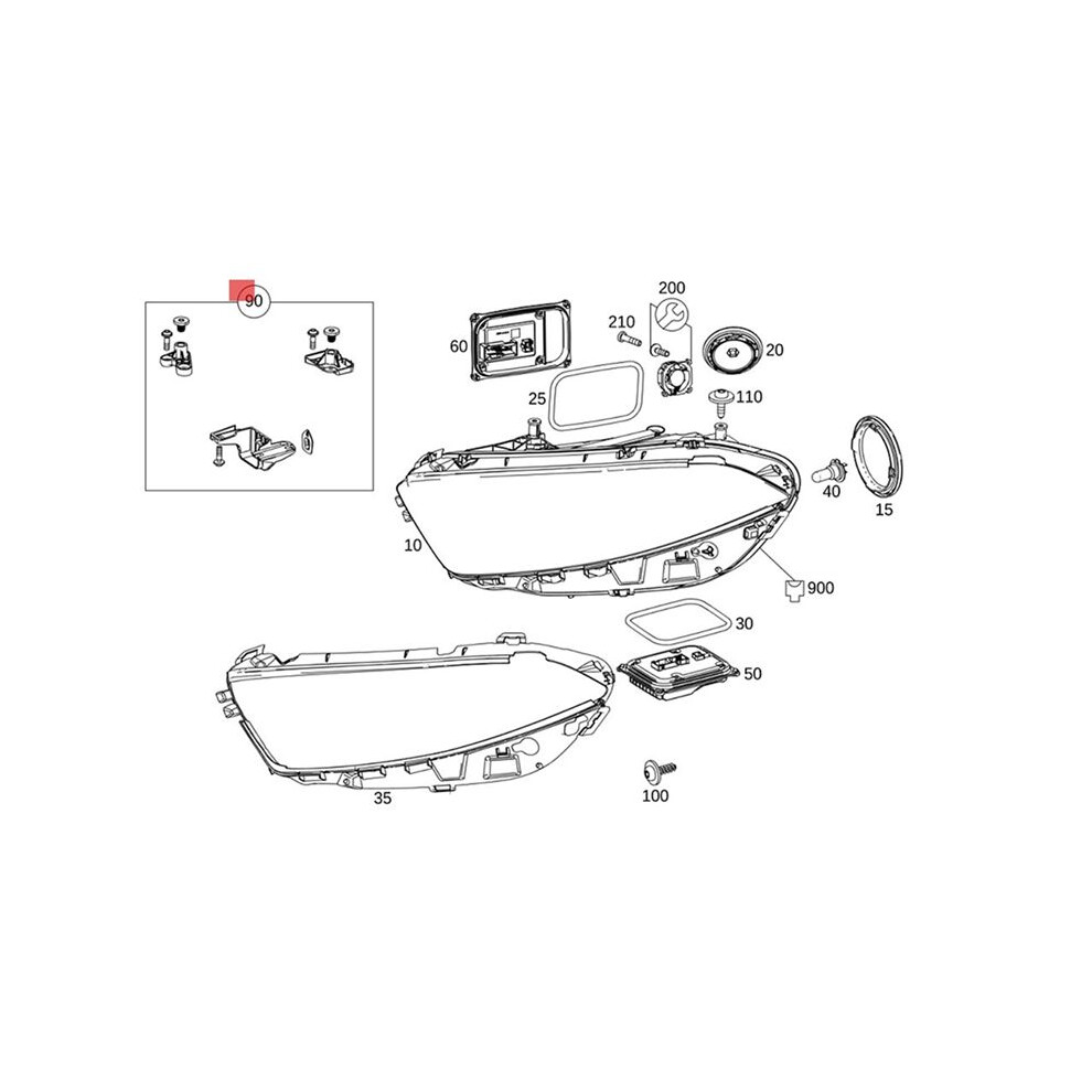 3Pair Headlight Repair Bracket Mount Kits A1778201701 A1778201801 For A Cla Class W177 W118 2018-2022 6032465843964