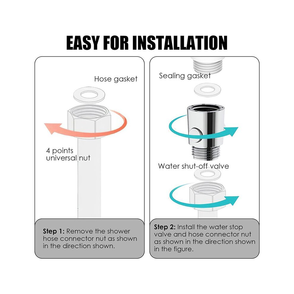4 Pieces Shut-Off Valve, Flow Limiter Shower, G1/2 Flow Limiter, Shut-Off Valve For Bathroom And Shower 6031329084338