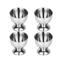 Egg Cup, Egg Tray - Stainless Steel Egg Cup - Dishwasher Safe (Set of 4)