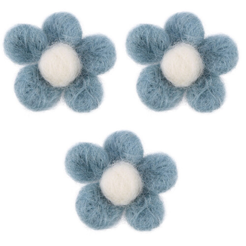 3Pièces Boules Feutrées Laine Pour Artisanat DIY 2