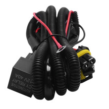 4Pcs Car Fog Light Relay Harness H11 880 Relay Adapter Extension Cable 40A Led Light and Halogen Fog Light Connector